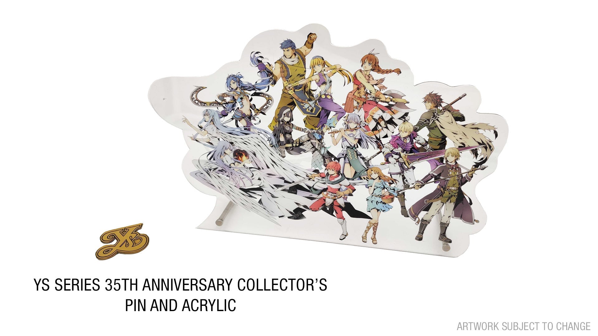 Ys Series 35th Anniversary Collector’s Pin and Acrylic